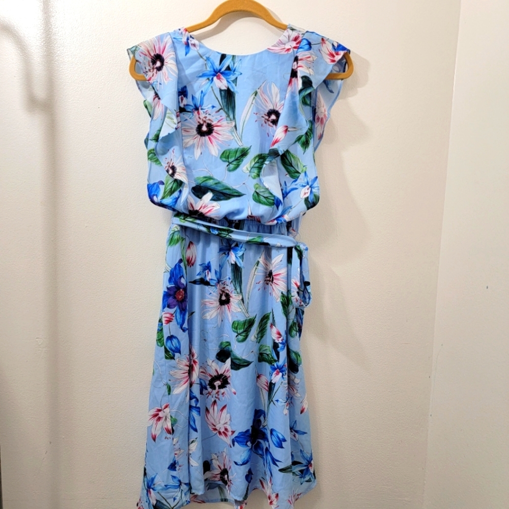H&M Blue floral maternity/nursing dress Size Small